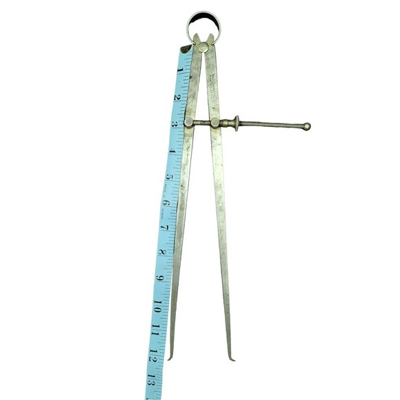 Vintage Starrett Inside Spring Caliper 12 inch Machinist Tool Measure Flat Leg - Picture 4 of 4